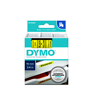 Dymo S0720880 D1 Estándar negro sobre amarillo 19 mm x 7 m Dymo S0720880 D1 Estándar negro sobre amarillo 19 mm x 7 m