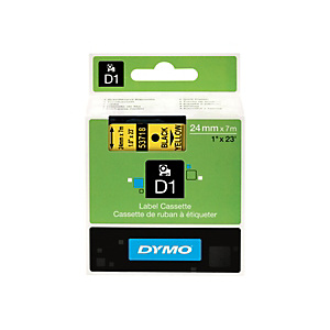 Dymo S0720980 D1 negro sobre amarillo 24 mm x 7 m Dymo S0720980 D1 negro sobre amarillo 24 mm x 7 m
