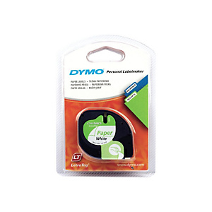 Dymo S0721510 Cinta LetraTAG negro sobre papel blanco 12 mm x 4 m Dymo S0721510 Cinta LetraTAG negro sobre papel blanco 12 mm x 4 m