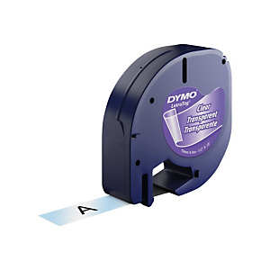 Dymo S0721550 Cinta LetraTAG negro sobre transparente 12 mm x 4 m Dymo S0721550 Cinta LetraTAG negro sobre transparente 12 mm x 4 m