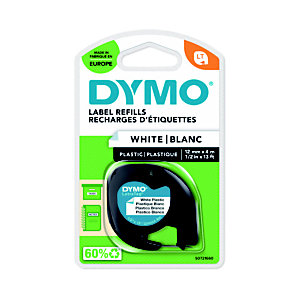 Dymo S0721660 cinta Letratag 12 mm x 4 m negro sobre blanco