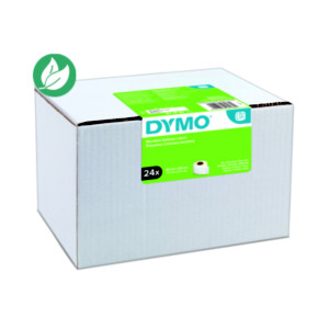 Dymo S0722360 étiquettes d'adresse standard pour LabelWriter 89 x 28 mm - noir sur fond blanc - Boîte de 24 rouleaux de 130 étiquettes