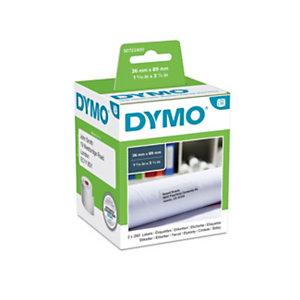 DYMO S0722400 Etichette LabelWriter per indirizzi, Adesivo permanente, 36 x 89 mm, Bianco (2 rotoli da 260 etichette)