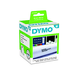 Dymo S0722400 LW Etiquetas de dirección grandes, negro sobre blanco, 89 x 36 mm Dymo S0722400 LW Etiquetas de dirección grandes, negro sobre blanco, 89 x 36 mm