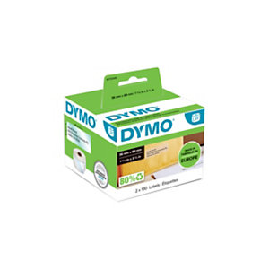 DYMO S0722410 Etichette LabelWriter per indirizzi, Adesivo permanente, 36 x 89 mm, Trasparente (rotolo 260 etichette)