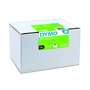 Dymo S0722420 Étiquettes d'expédition/pour badges nominatifs rectangulaires blanches 101 mm x 54 mm 