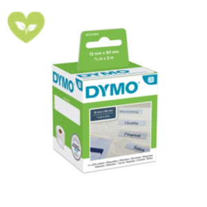 DYMO S0722460 Etichette LabelWriter per cartelle sospese, Adesivo permanente, 50 x 12 mm, Bianco (rotolo 220 etichette) DYMO S0722460 Etichette LabelWriter per cartelle sospese, Adesivo permanente, 50 x 12 mm, Bianco (rotolo 220 etichette)