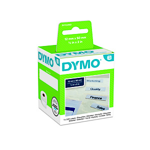 Dymo S0722460 LW Etiquetas para carpetas colgantes, negro sobre blanco, 50 x 12 mm Dymo S0722460 LW Etiquetas para carpetas colgantes, negro sobre blanco, 50 x 12 mm