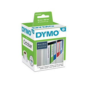 DYMO S0722480 Etichette LabelWriter per registratori, Adesivo permanente, 59 x 190 mm, Bianco (rotolo 110 etichette)