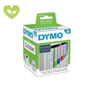 DYMO S0722480 Etichette LabelWriter per registratori, Adesivo permanente, 59 x 190 mm, Bianco (rotolo 110 etichette) DYMO S0722480 Etichette LabelWriter per registratori, Adesivo permanente, 59 x 190 mm, Bianco (rotolo 110 etichette)