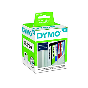 Dymo S0722480 LW Etiquetas LAF grandes, negro sobre blanco, 190 x 59 mm Dymo S0722480 LW Etiquetas LAF grandes, negro sobre blanco, 190 x 59 mm