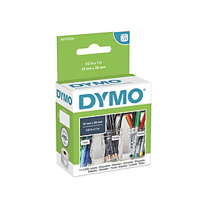 Dymo S0722530 LW Etiquetas multiusos, negro sobre blanco, 25 x 13 mm Dymo S0722530 LW Etiquetas multiusos, negro sobre blanco, 25 x 13 mm