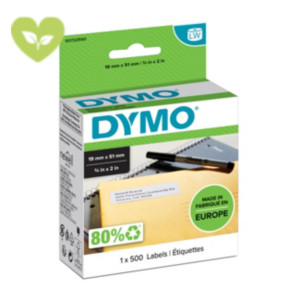 DYMO S0722550 Etichette LabelWriter per prezzi, Adesivo riposizionabile, 19 x 51 mm, Bianco (rotolo 500 etichette) DYMO S0722550 Etichette LabelWriter per prezzi, Adesivo riposizionabile, 19 x 51 mm, Bianco (rotolo 500 etichette)