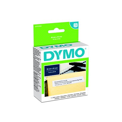 Dymo S0722550 LW polyvalentes étiquettes noir sur fond blanc 19 x 51 mm - 1