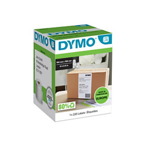 DYMO S0904980 Etichette LabelWriter per spedizione, Adesivo permanente, 104 x 159 mm, Bianco (rotolo 220 etichette)