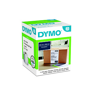 Dymo S0904980 LW très grand format étiquettes d'expédition noir sur fond blanc 159 x 104 mm Dymo S0904980 LW très grand format étiquettes d'expédition noir sur fond blanc 159 x 104 mm
