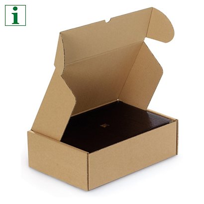 Easifold brown, fast assembly postal boxes, 100x80x60mm - 1