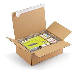 Easybox papkasse med automatbund og selvklæbende lukning
