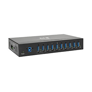 Eaton Tripp Lite Hub de 10 Puertos USB 3.0 de Grado Industrial - Inmunidad ESD de 20 kV, Caja de Metal, Instalable, USB 3.2 Gen 1 (3.1 Gen 1) Type-B, USB 3.2 Gen 1 (3.1 Gen 1) Type-A, 5000 Mbit/s, Negro, SGCC, Malasia U360-010-IND Eaton Tripp Lite Hub de 10 Puertos USB 3.0 de Grado Industrial - Inmunidad ESD de 20 kV, Caja de Metal, Instalable, USB 3.2 Gen 1 (3.1 Gen 1) Type-B, USB 3.2 Gen 1 (3.1 Gen 1) Type-A, 5000 Mbit/s, Negro, SGCC, Malasia U360-010-IND