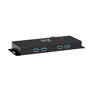 Eaton Tripp Lite Hub Industrial con 7 Puertos USB-C, Gen2 (10G, 4x Puertos USB-A y 3x USB-C con Inmunidad ESV de 15Kv, Sobretensiones de 2Kv, USB 3.2 Gen 2 (3.1 Gen 2) Type-C, USB 3.2 Gen 1 (3.1 Gen 1) Type-A, USB 3.2 Gen 2 (3.1 Gen 2) Type-C, 10000 Mbit/ Eaton Tripp Lite Hub Industrial con 7 Puertos USB-C, Gen2 (10G, 4x Puertos USB-A y 3x USB-C con Inmunidad ESV de 15Kv, Sobretensiones de 2Kv, USB 3.2 Gen 2 (3.1 Gen 2) Type-C, USB 3.2 Gen 1 (3.1 Gen 1) Type-A, USB 3.2 Gen 2 (3.1 Gen 2) Type-C, 10000 Mbit/