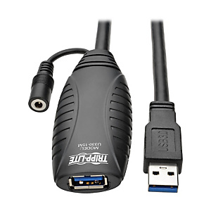 EATON Tripp Lite U330-15M, 15 m, USB A, USB A, USB 3.2 Gen 1 (3.1 Gen 1), Mâle/Femelle, Noir EATON Tripp Lite U330-15M, 15 m, USB A, USB A, USB 3.2 Gen 1 (3.1 Gen 1), Mâle/Femelle, Noir