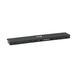 Eaton Tripp Lite U442-DOCK7D-B Estación de Conexión USB C, Pantalla Triple - 4K HDMI y DP, VGA, USB 3.2 Gen 1, Hub USB A y USB C, GbE, Carga PD de 100W, Negro, Alámbrico, USB 3.2 Gen 1 (3.1 Gen 1) Type-C, 100 W, 1000 Mbit/s, Negro, MicroSD (TransFlash), S Eaton Tripp Lite U442-DOCK7D-B Estación de Conexión USB C, Pantalla Triple - 4K HDMI y DP, VGA, USB 3.2 Gen 1, Hub USB A y USB C, GbE, Carga PD de 100W, Negro, Alámbrico, USB 3.2 Gen 1 (3.1 Gen 1) Type-C, 100 W, 1000 Mbit/s, Negro, MicroSD (TransFlash), S
