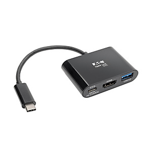 Eaton Tripp Lite U444-06N-H4UB-C Adaptador USB-C a HDMI 4K con Puerto USB-A y Carga PD, HDCP, Negro, CE, FCC, REACH, Negro, 40 mm, 59 mm, 14 mm, 30 g Eaton Tripp Lite U444-06N-H4UB-C Adaptador USB-C a HDMI 4K con Puerto USB-A y Carga PD, HDCP, Negro, CE, FCC, REACH, Negro, 40 mm, 59 mm, 14 mm, 30 g