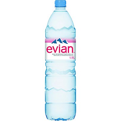 Eau plate Evian, lot de 12 bouteilles 1,5 L