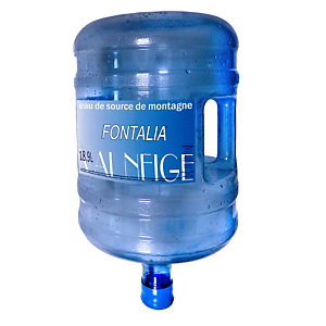 Eau de source Fontalia - Eau plate - Bonbonne de 19 L - Bouchon 5,55 cm compatible avec fontaine d'eau - Avec poignée Eau de source Fontalia - Eau plate - Bonbonne de 19 L - Bouchon 5,55 cm compatible avec fontaine d'eau - Avec poignée