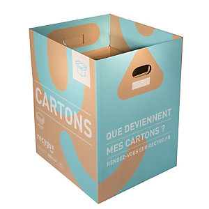 ECOBOX boîte de collecte pour le tri et recyclage des emballages cartons, par 10