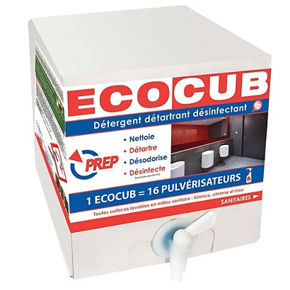 ECOCUB Nettoyant désinfectant sanitaires détartrant Ecocub 10 L