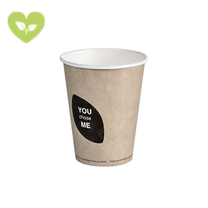 ecoecho® Tazza monouso Thank You in carta/PLA compostabile, Capacità 240 ml, Decorata (confezione 40 pezzi)