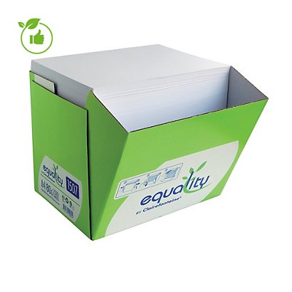 Ecologisch wit papier Clairefontaine Equality A4 80g, doos van 2500 vellen - 1