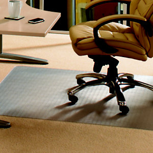 ECOTEX EvolutionMat Alfombrilla protectora para sillas, rectangular, 900 mm x 1200 mm, polímero reforzado, 50 % de material reciclado, alfombras, transparente