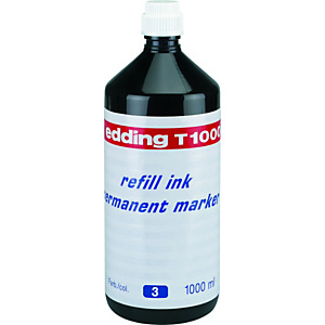 edding T-1000 Tinta de recarga para rotulador permanente, 1000 ml, azul edding T-1000 Tinta de recarga para rotulador permanente, 1000 ml, azul