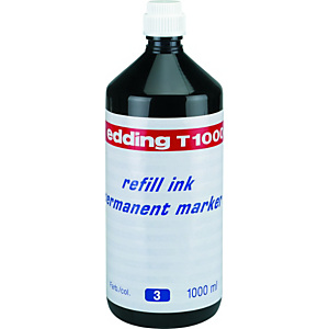 edding T-1000 Tinta de recarga para rotulador permanente, 1000 ml, azul