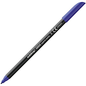 edding 1200, Rotulador de punta de fibra, punta fina, cuerpo negro, tinta azul edding 1200, Rotulador de punta de fibra, punta fina, cuerpo negro, tinta azul