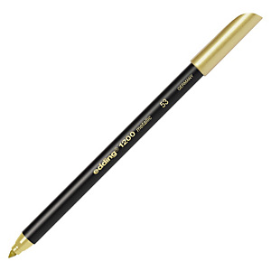 edding 1200, Rotulador de punta de fibra, punta fina, cuerpo negro, tinta dorada edding 1200, Rotulador de punta de fibra, punta fina, cuerpo negro, tinta dorada