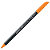 edding 1200, Rotulador de punta de fibra, punta fina, cuerpo negro, tinta naranja - 1
