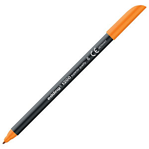 edding 1200, Rotulador de punta de fibra, punta fina, cuerpo negro, tinta naranja