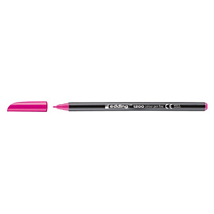 edding 1200, Rotulador de punta de fibra, punta fina, cuerpo negro, tinta rosa neón edding 1200, Rotulador de punta de fibra, punta fina, cuerpo negro, tinta rosa neón