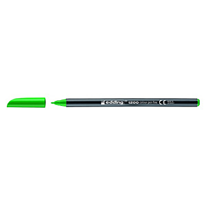 edding 1200, Rotulador de punta de fibra, punta fina, cuerpo negro, tinta verde neón edding 1200, Rotulador de punta de fibra, punta fina, cuerpo negro, tinta verde neón