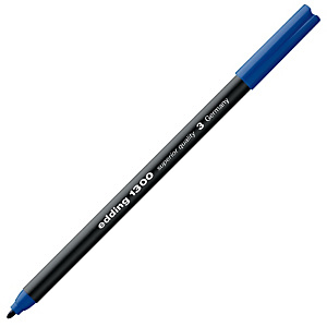 edding 1300, Rotulador de punta de fibra, punta ancha, cuerpo negro, tinta azul edding 1300, Rotulador de punta de fibra, punta ancha, cuerpo negro, tinta azul