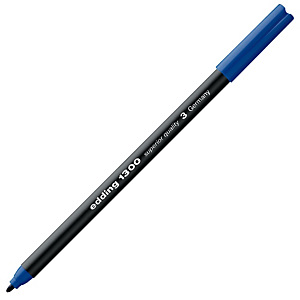 edding 1300, Rotulador de punta de fibra, punta ancha, cuerpo negro, tinta azul