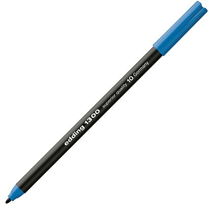 edding 1300, Rotulador de punta de fibra, punta ancha, cuerpo negro, tinta azul