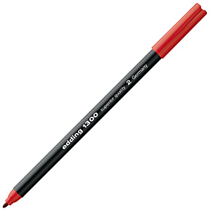 edding 1300, Rotulador de punta de fibra, punta ancha, cuerpo negro, tinta roja edding 1300, Rotulador de punta de fibra, punta ancha, cuerpo negro, tinta roja