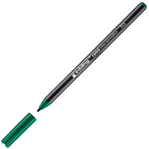 edding 1300, Rotulador de punta de fibra, punta ancha, cuerpo negro, tinta verde