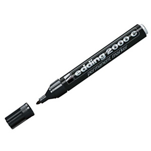 edding 2000C Marqueur permanent pointe ogive 1,5 - 3 mm noir edding 2000C Marqueur permanent pointe ogive 1,5 - 3 mm noir