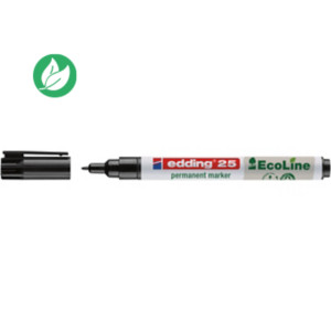 Edding 25 Ecoline Marqueur permanent pointe ogive 1 mm - Noir Edding 25 Ecoline Marqueur permanent pointe ogive 1 mm - Noir
