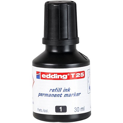 edding T-25 Refill di inchiostro per marcatori permanenti 30 ml Nero - 1